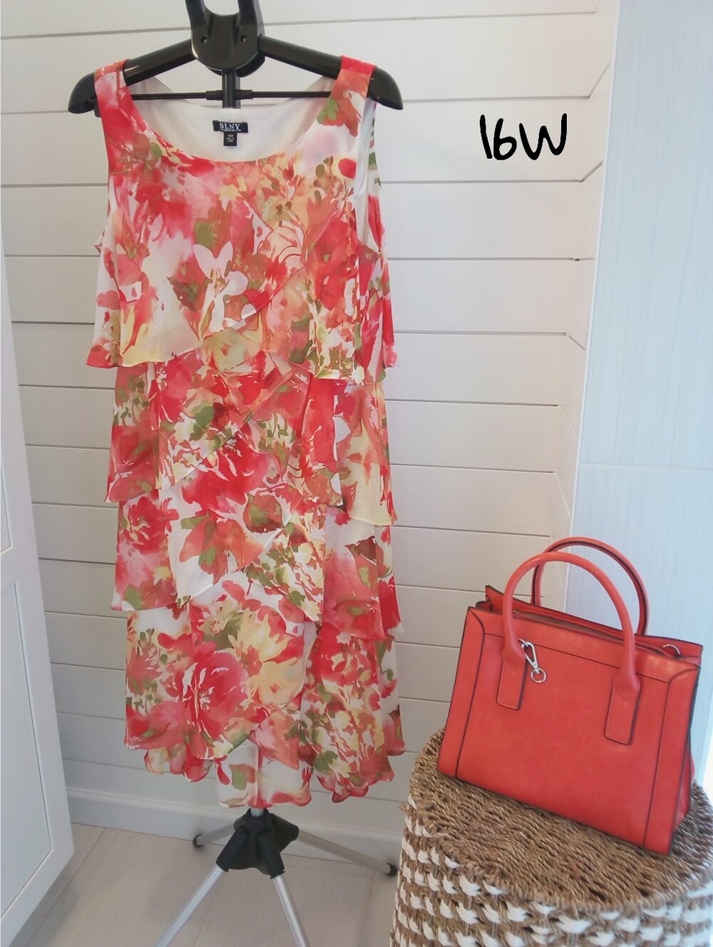 Gorgeous multi layer 'Indian Summer' midi dress, 16W  **bag addtl.
